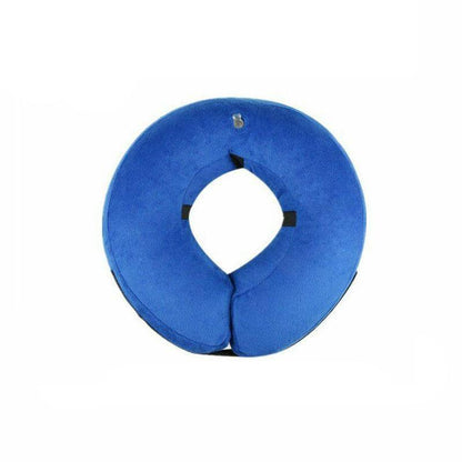 Blue Pet Dog Inflatable Soft Healing Collar Cone Wound Medical Cat Protective Jackets - S (22*23CM)