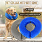 Grey Pet Dog Inflatable Soft Healing Collar Cone Wound Medical Cat Protective Jackets - XL (45*44CM)