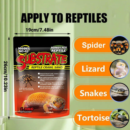 Pet Sand for Tortoises Snakes Lizards Spiders Multi-colour Reptile Habitat Decor - White