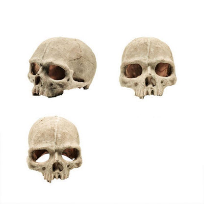 Artificial Fake Skull Head Bone Aquarium Ornament Fish Tank Decoration - Hat