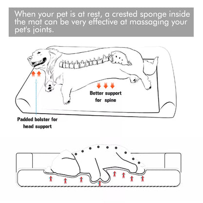 XL Size PawfectFriend Orthopedic Dog Bed 3-Side Comfort Bolster Padded Calming Mattress Bed with Removable Cover