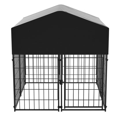 Dog Playpen House Heavy Duty Large Outdoor Dog Kennel Anti-rust Metal Pet Crate