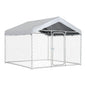 Outdoor Dog Kennel, 2 x 2 x 1.6 m Large Dog Kennel with Secure Lock, Outside Dogs Enclosures with UV-Resistant & Waterproof Roof Cover, Heavy Duty Pet Crate Cage Run for Large Dogs
