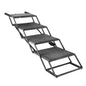 Dog Stairs for Car, 4 Steps Extra Wide Foldable Dog Ramp for Large Dogs with Non-Slip Surface, Portable Lightweight Pet Stairs Ladder for Car, SUV, Truck, High Bed, Sofa, Support up to 113 kg