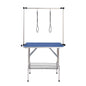 Pet Grooming Table Two Arms with Clamp, 915 x 610mm Dog Grooming Station, Foldable Pets Grooming Stand for Medium and Small Dogs, Free Two No Sit Haunch Holder with Grooming Loop, Bearing 150kg