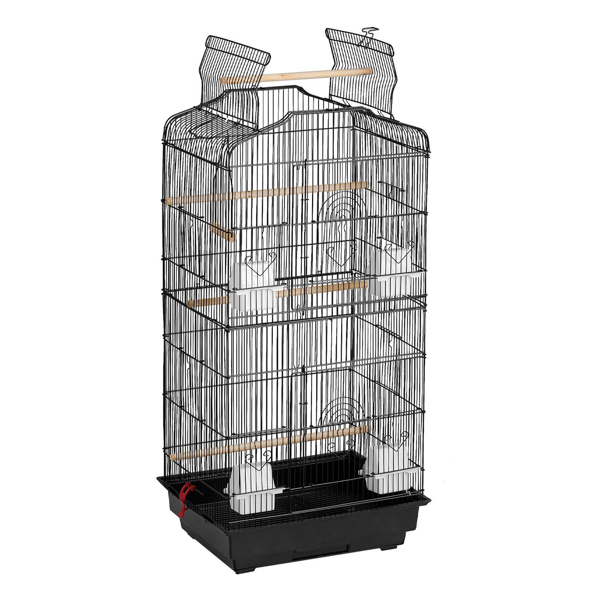 Large Bird Cage, 62 in, Open Top Parakeet Cage with Rolling Stand,  Steel Bird Flight Cage with Removable Tray, Budgie Birdcage with 4 Perches, Parrot Cage for Lovebirds Cockatiels Pet Toy