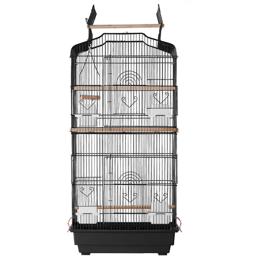 Bird Flight Cage 39 in Hanging Metal Parakeet Cage for Cockatiels Parrot